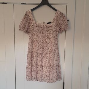 Francesca's Collections Pink Floral Mini Dress